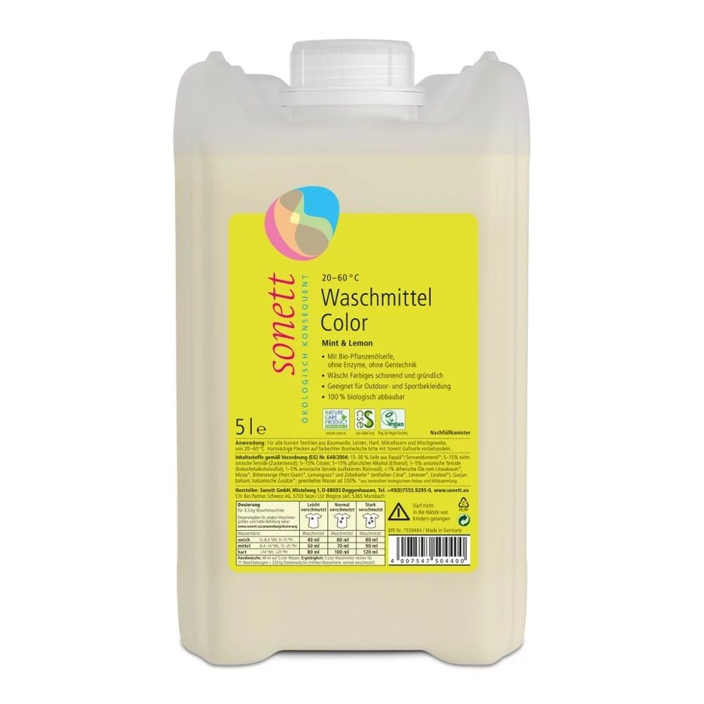 SONETT Waschmittel Color - Mint & Lemon 5L Kanister