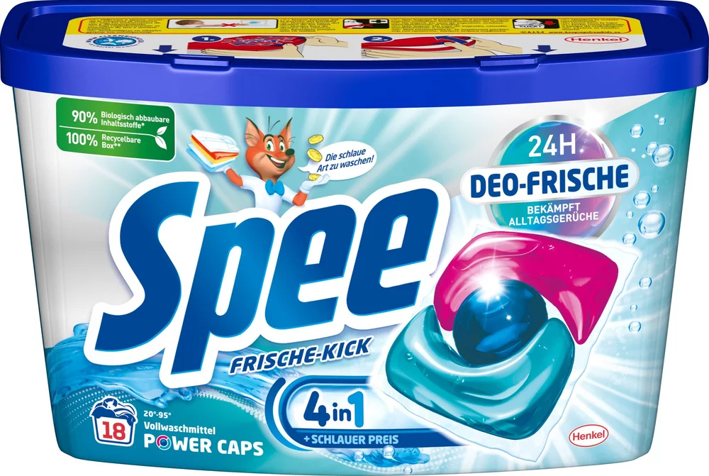 SPEE 4 in 1 Power Caps Frische Kick 18 WL Vollwaschmittel