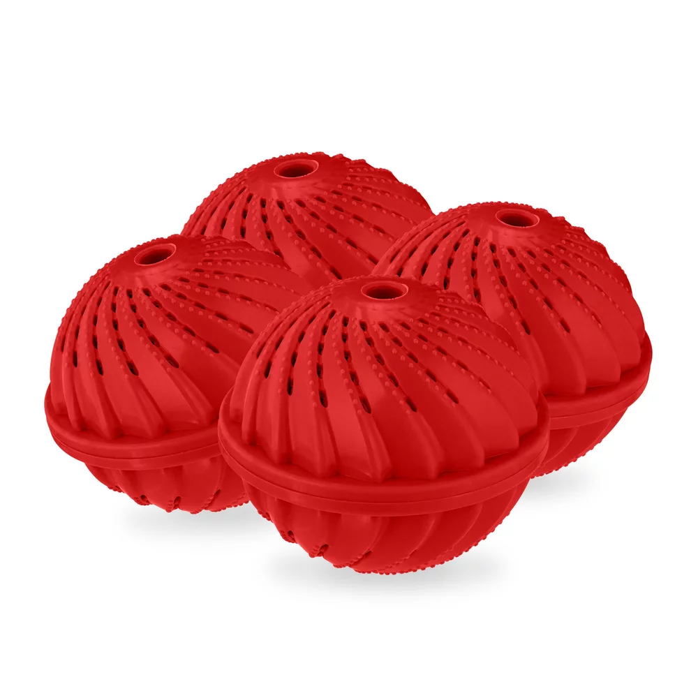 RELAXDAYS Wäschekugel Roter Waschball 4er Set